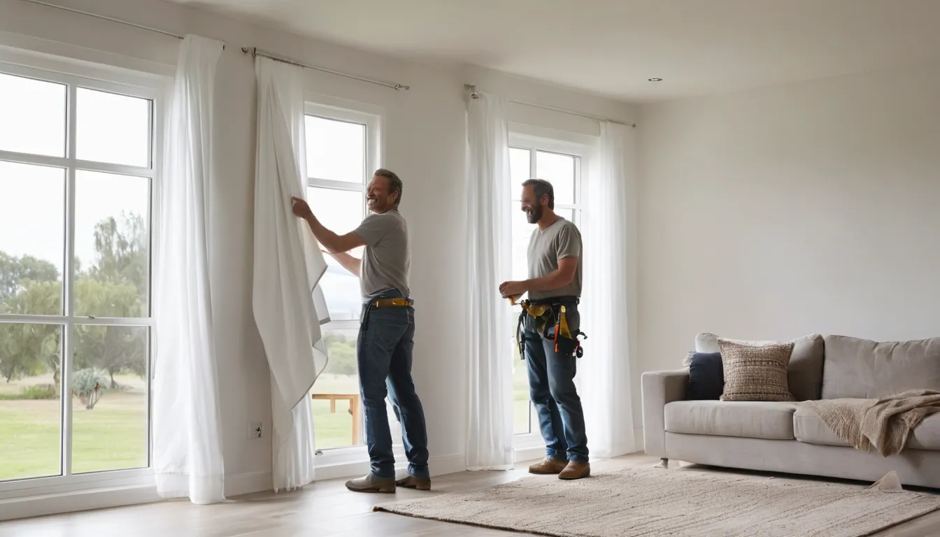 A friendly provider fitting a new window into a frame house in the East Bethel area